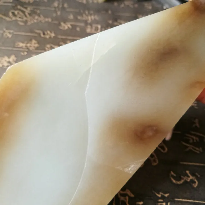 Natural Siberian Jade Rough Nephrite Raw (403g, 14.5X7.5X2.5cm)