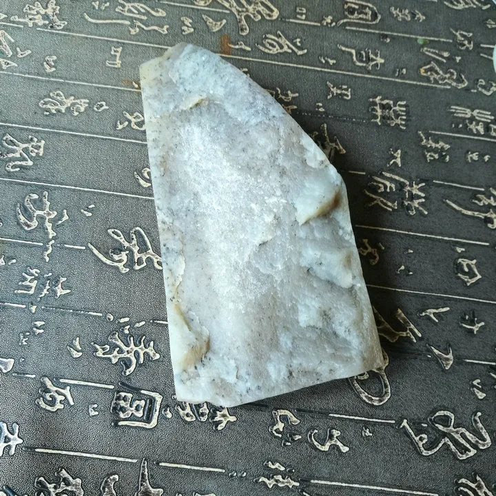 Natural Siberian Jade Rough Nephrite Raw (403g, 14.5X7.5X2.5cm)
