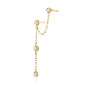 Opal Chandelier Stud Single Earring - Gold - SPG-319