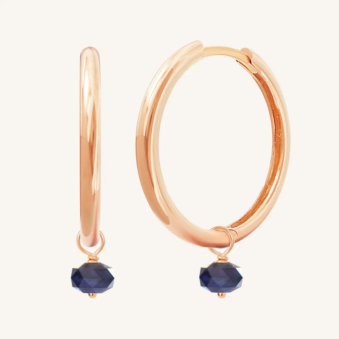 Opulent Sodalite Plain Hoops - Stone of Intuition