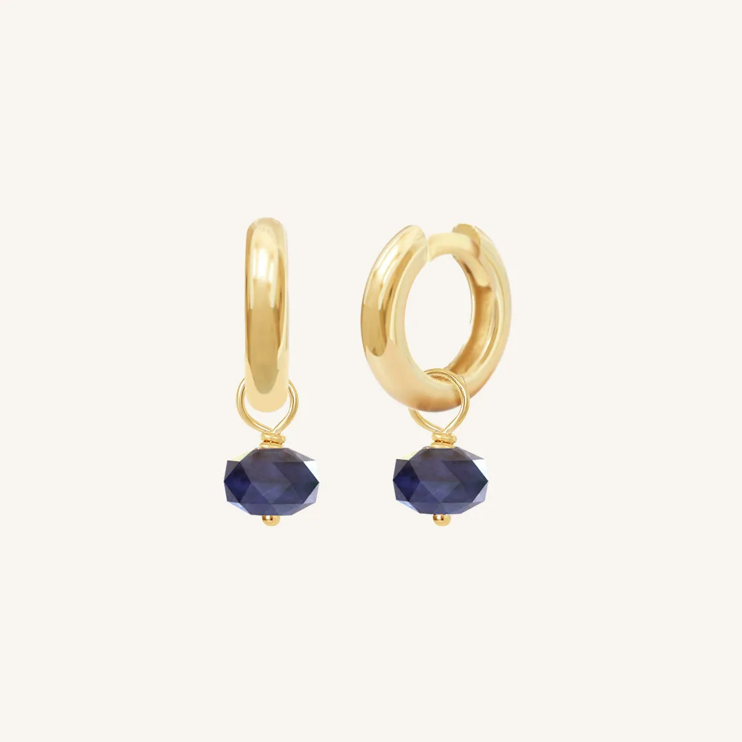 Opulent Sodalite Plain Hoops - Stone of Intuition