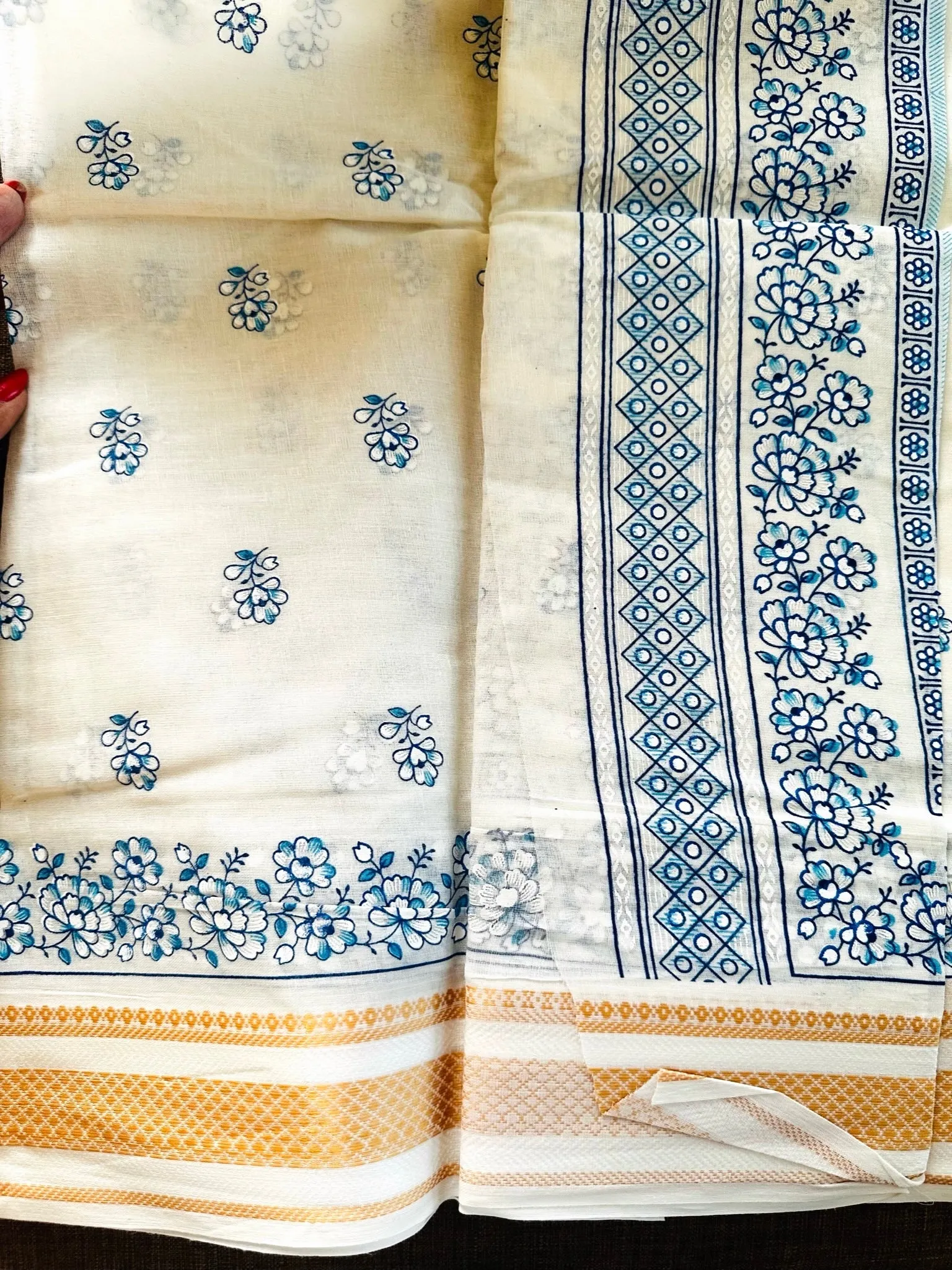 Organic Cotton: Lapiz Lazuli Primrose