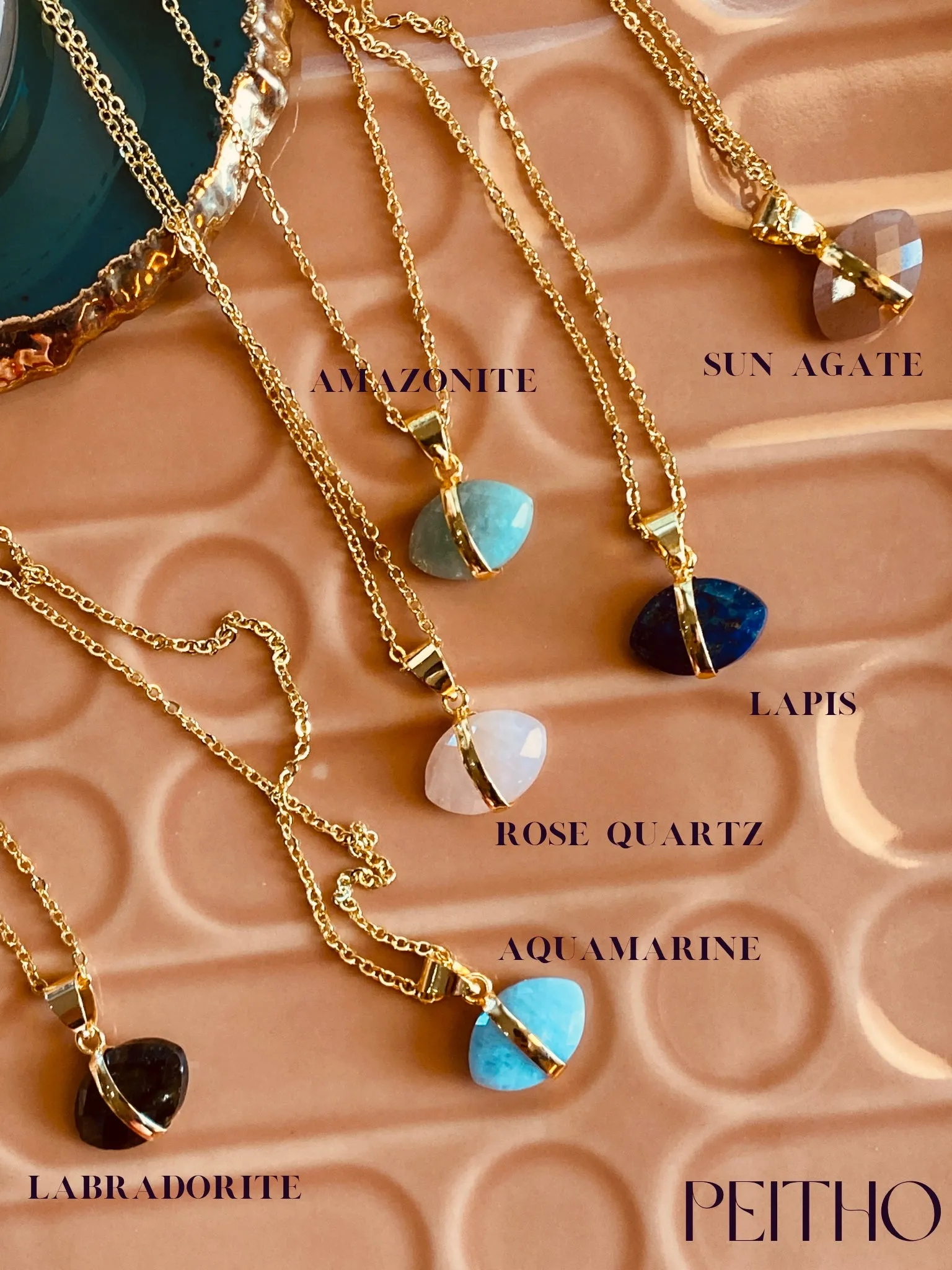 Peitho Crystal Pendant | Lapis