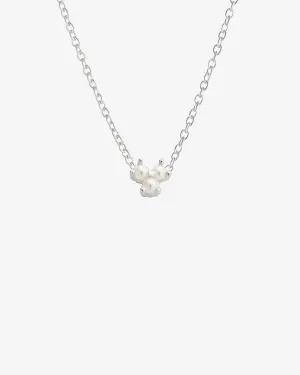 Petite Star pearl necklace silver