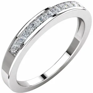 Platinum 1/3 CTW Square Diamond Anniversary Band