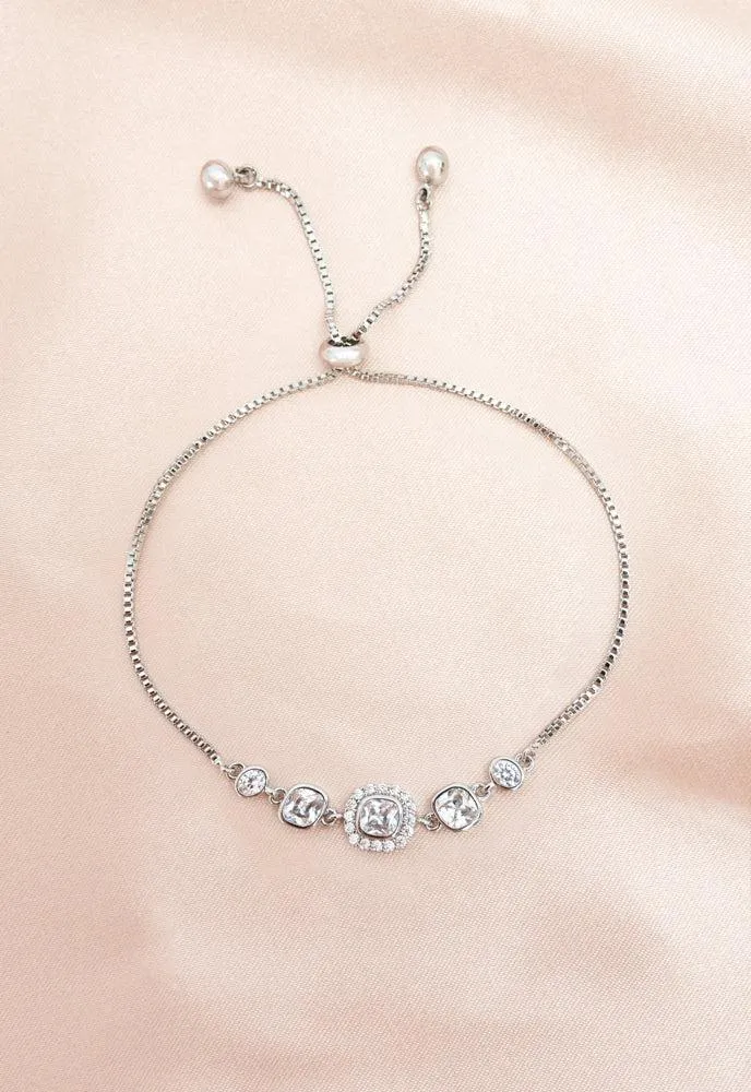 Radiant Platinum Zircon Bracelet- Give Freedom to Exploited Women!