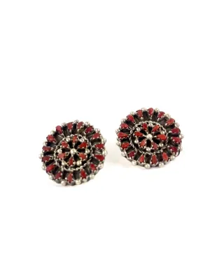 Red coral inlay studs