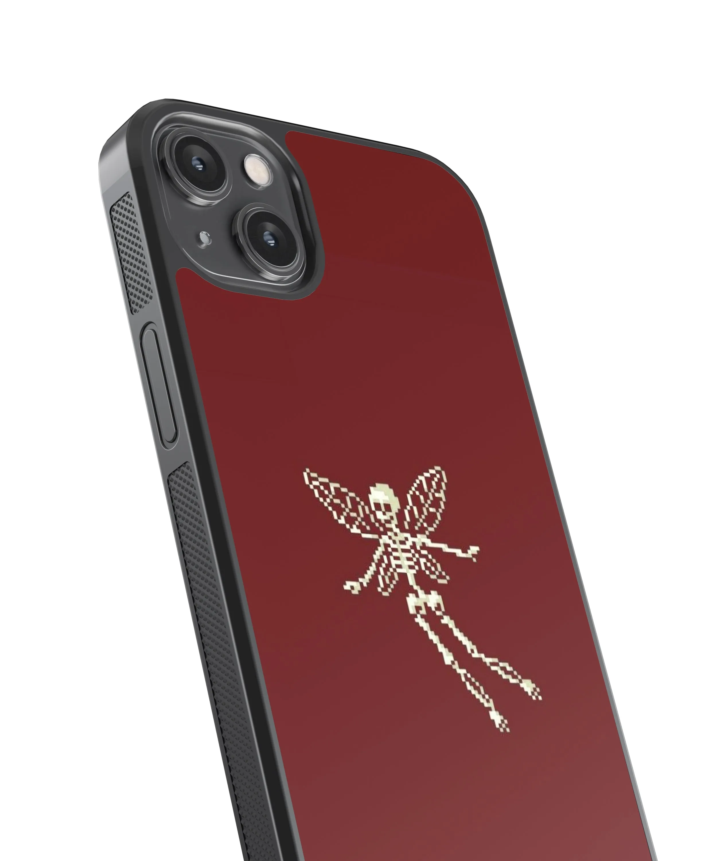 Red Skeleton Abstract Glass Phone Case Cover