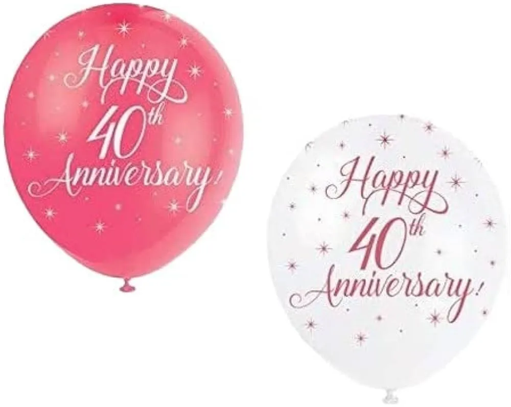 RUBY 40TH ANNIVERSARY BALLOONS