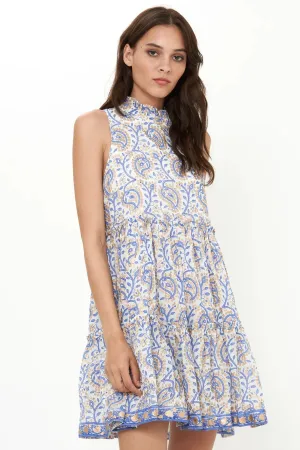 Ruffle Tiered Short | Marseille Blue