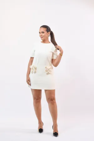 Shes Unique Dress Beige