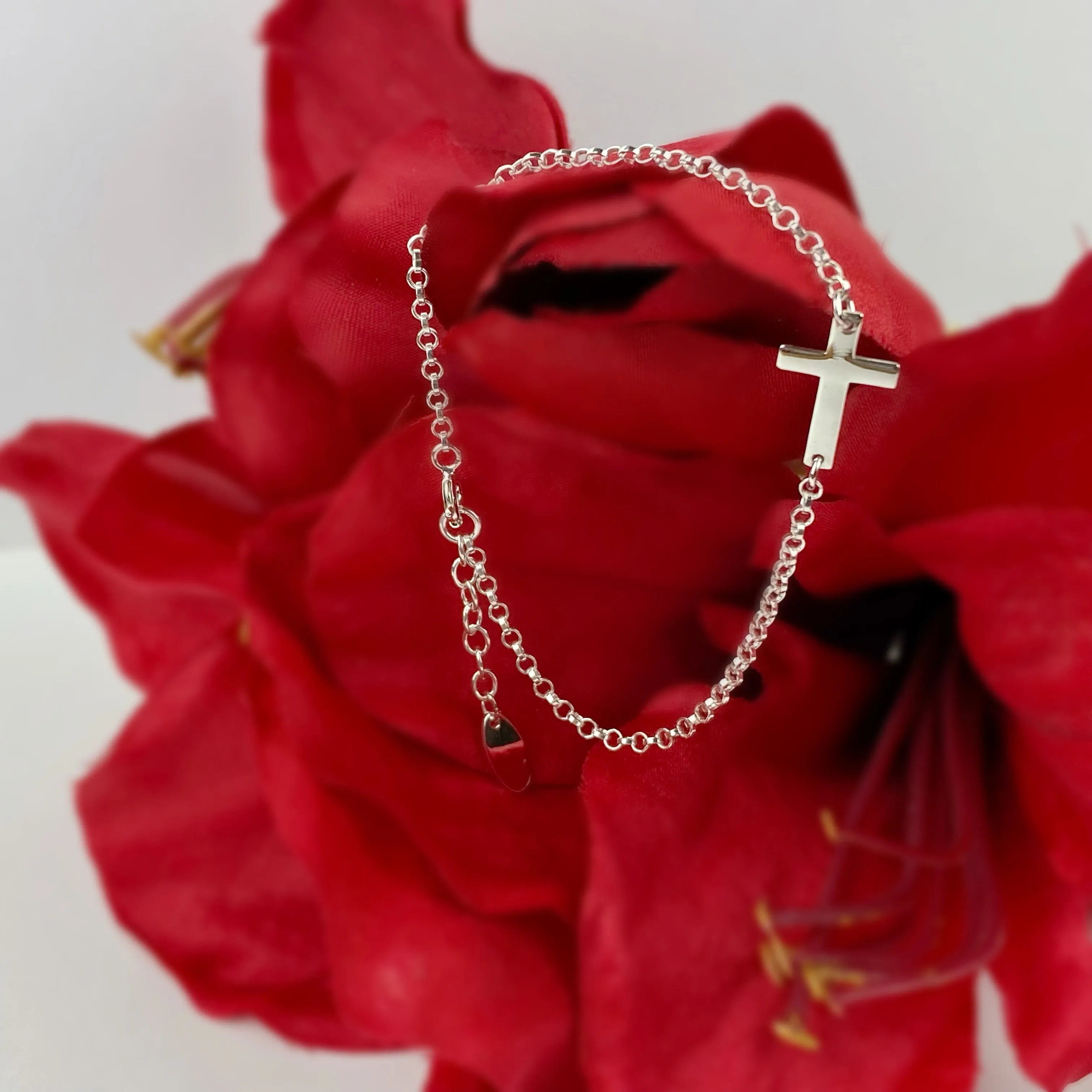 Silver Cross Bracelet - VBRC328