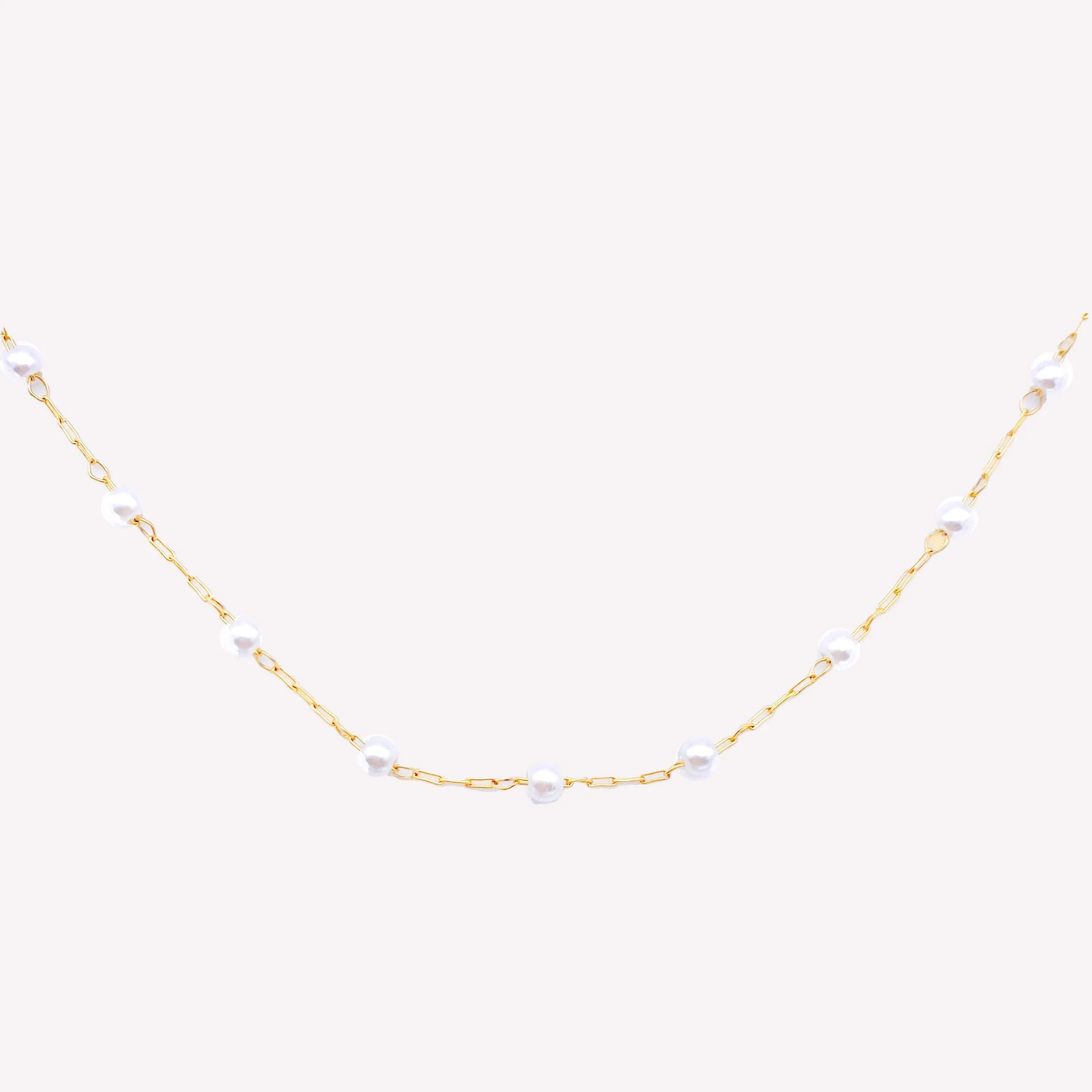 SPACED PEARL NECKLACE
