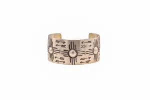 Stamped Sterling Silver Zia Cuff | Ronnie Willie