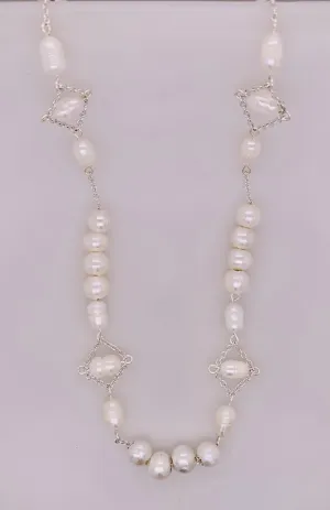 Sterling Silver Freshwater Pearl Necklace