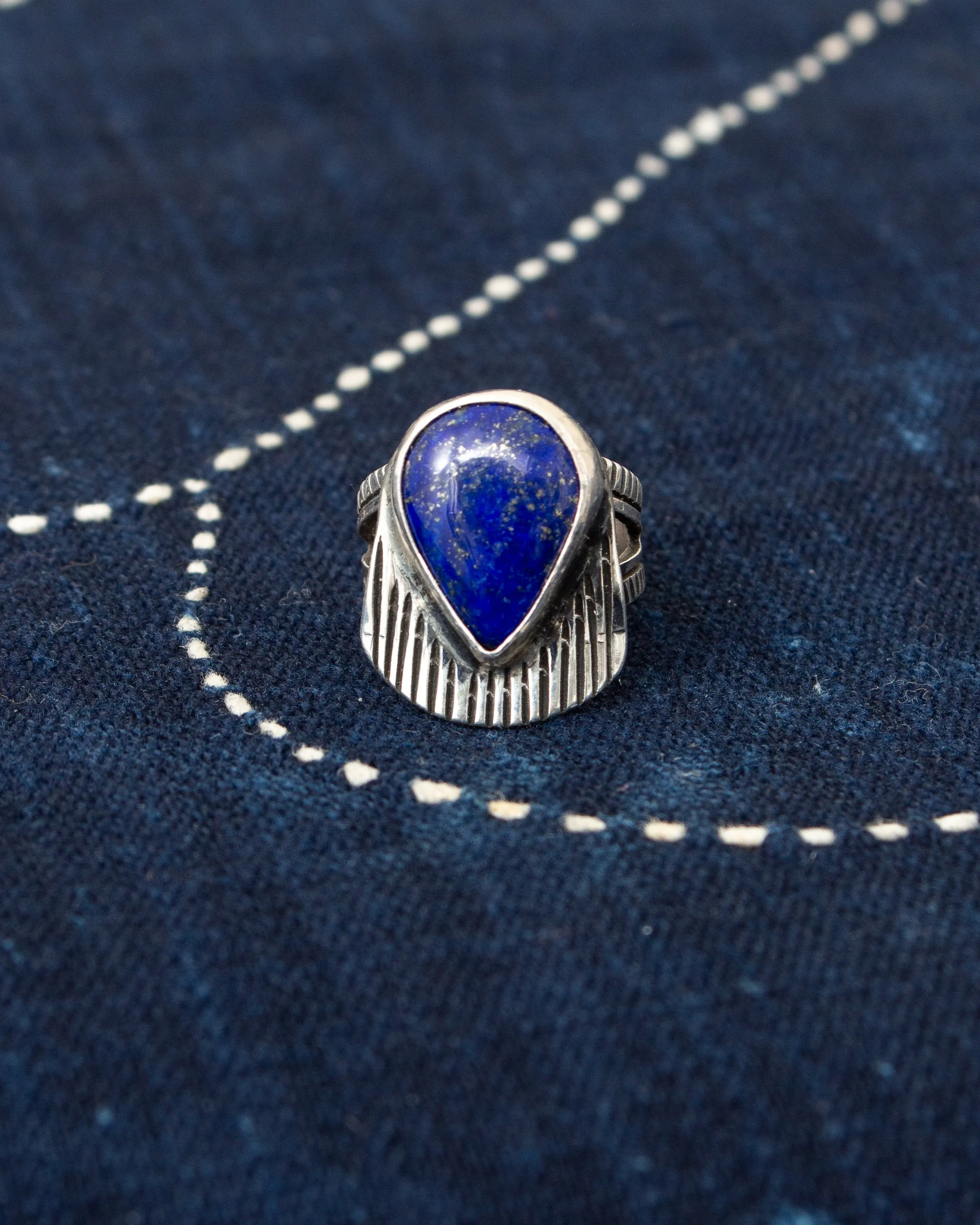 Tenable Crafts Womens Lapis Lazuli Silver Ring #9