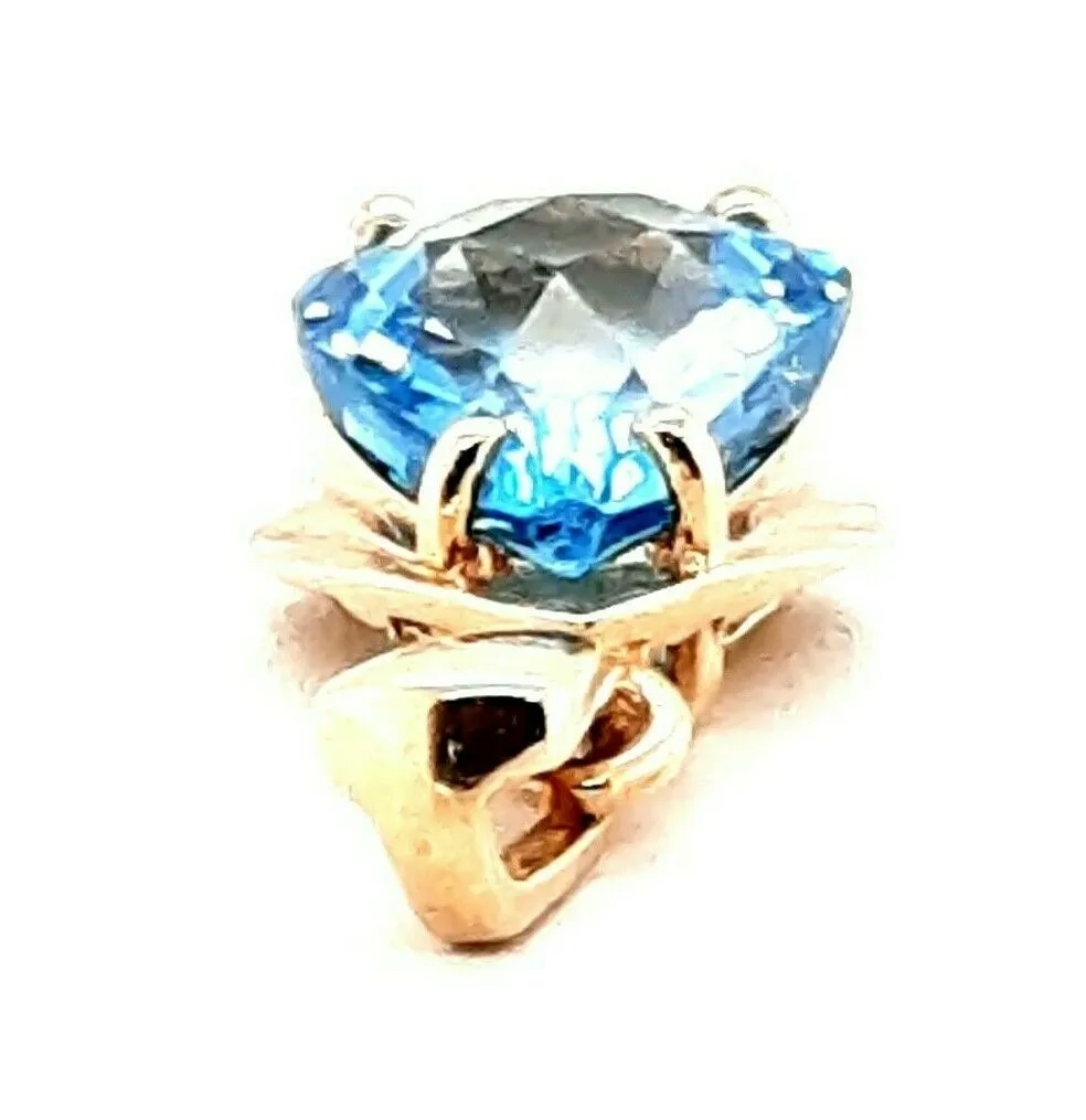 Topaz & Diamond 9ct Yellow Gold Pendant Fine Jewellery
