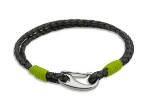 Unique & Co Antique Black Leather Bracelet B177LI