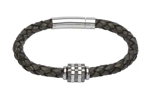 Unique & Co Antique Black Leather Bracelet B277ABL
