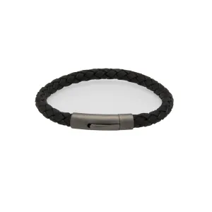 Unique & Co Black Leather Bracelet B425BL