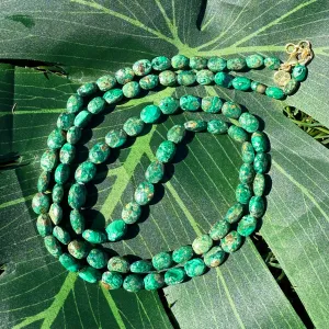 Unique Hand Faceted Malachite Necklace