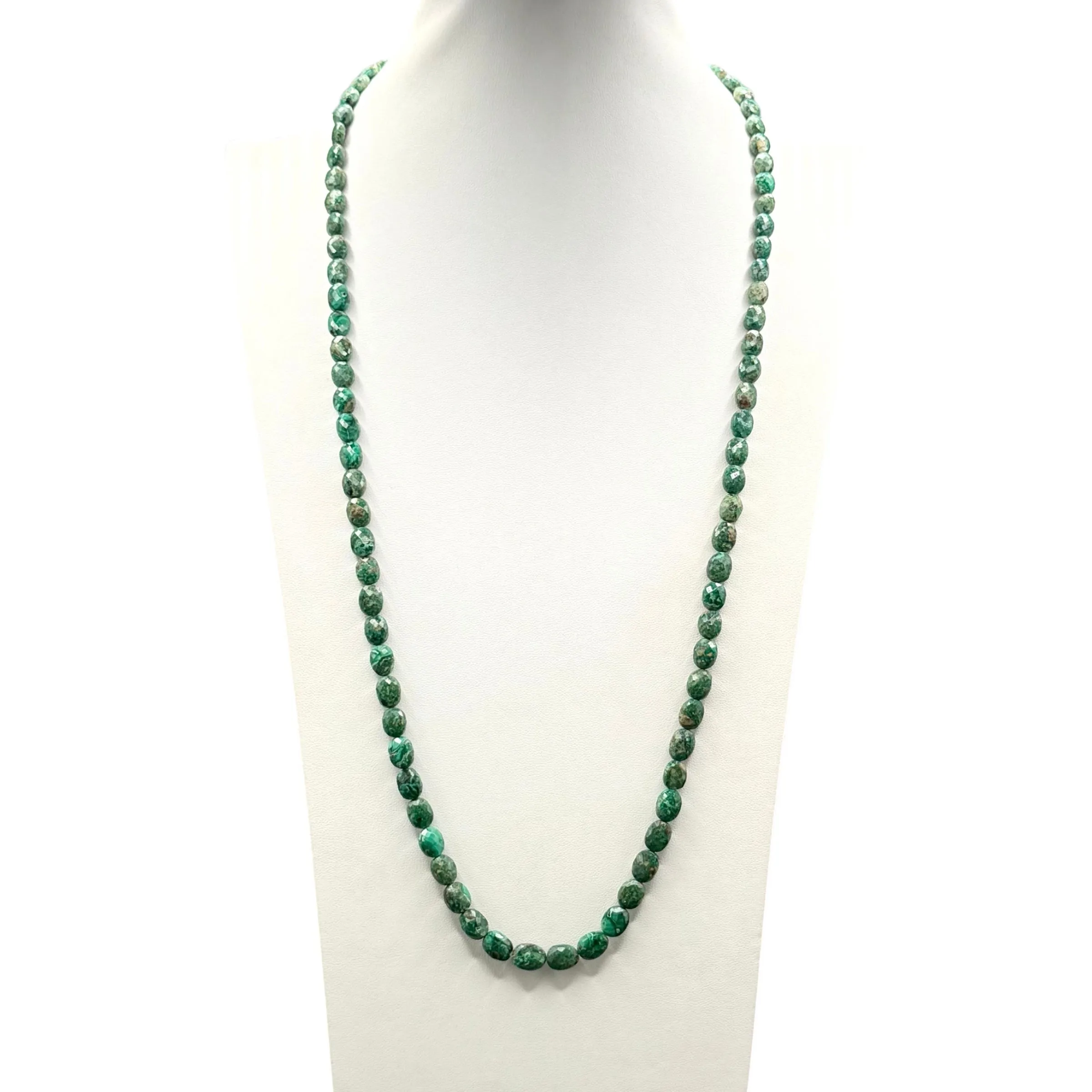 Unique Hand Faceted Malachite Necklace