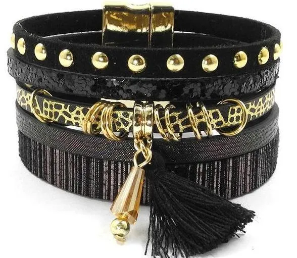 Unique Leather Summer Charm Bracelet