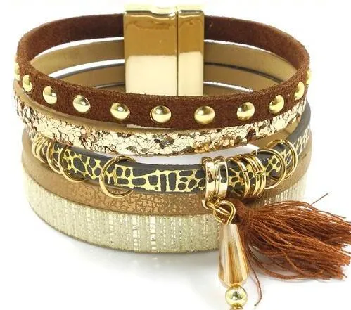 Unique Leather Summer Charm Bracelet