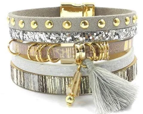 Unique Leather Summer Charm Bracelet