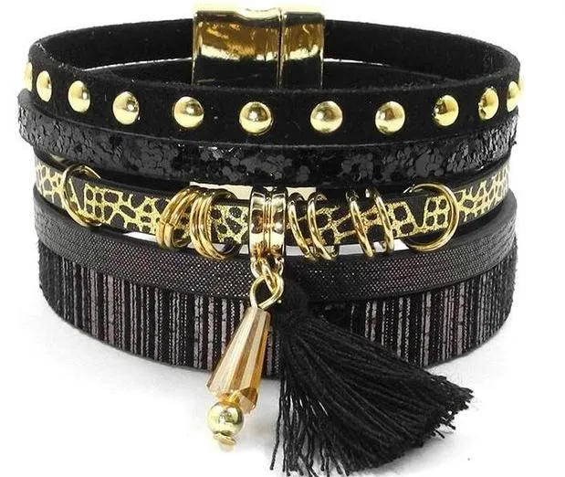 Unique Leather Summer Charm Bracelet