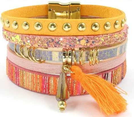Unique Leather Summer Charm Bracelet