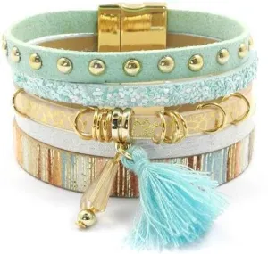 Unique Leather Summer Charm Bracelet