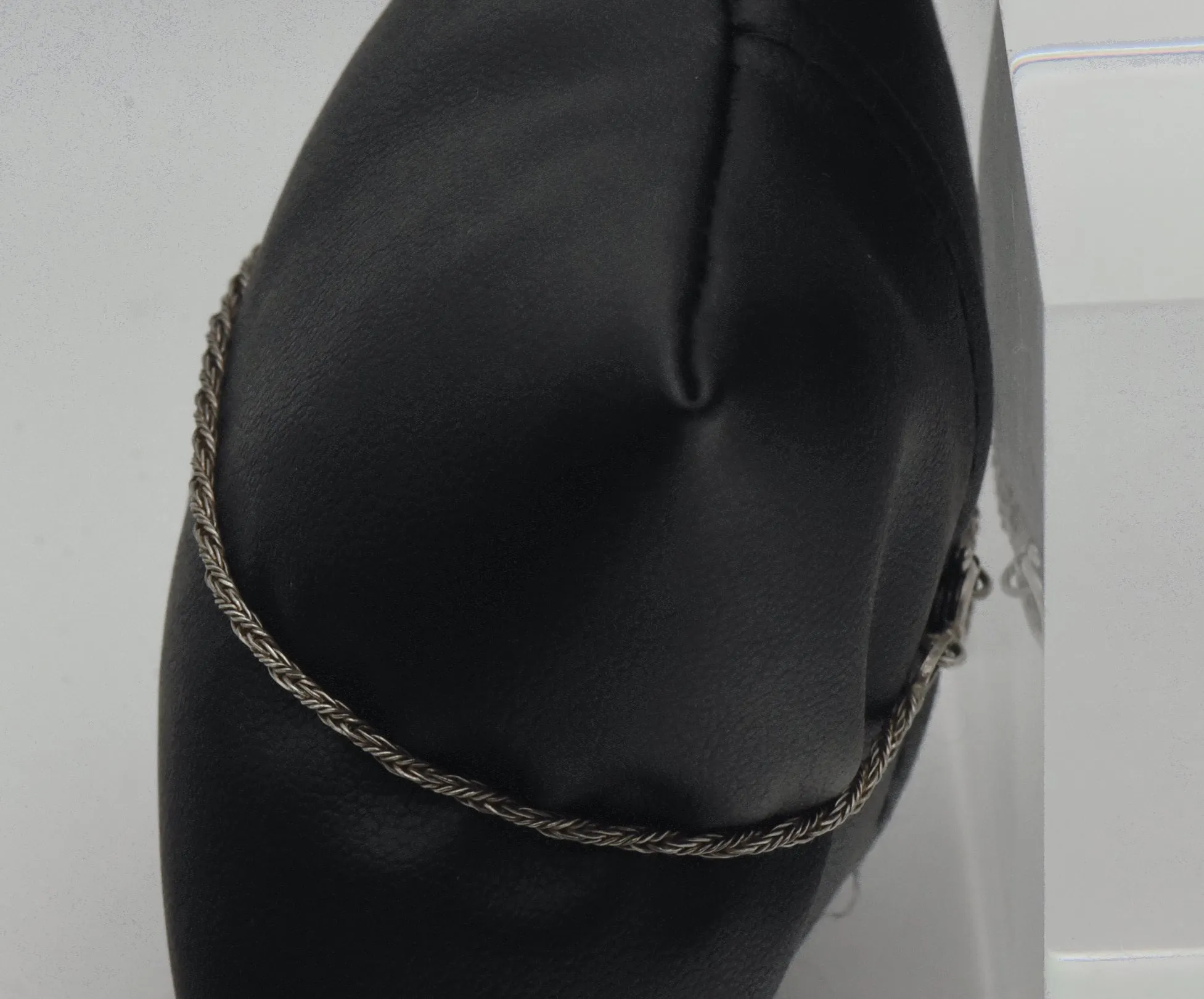 Vintage Italian Sterling Silver Rope Link Chain Bracelet